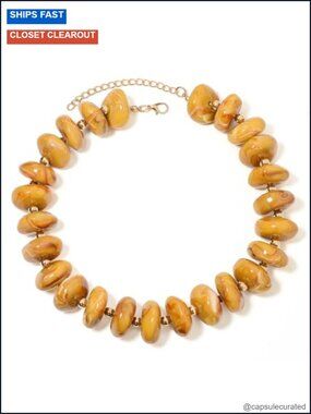 Chunky Big Beaded Necklace Bohemian Style Resin Beaded Choker